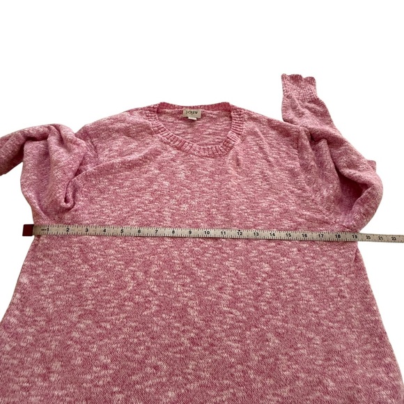 J. Crew Factory Pink White Heathered Crew Neck  Sweater size Medium - Picture 5 of 10